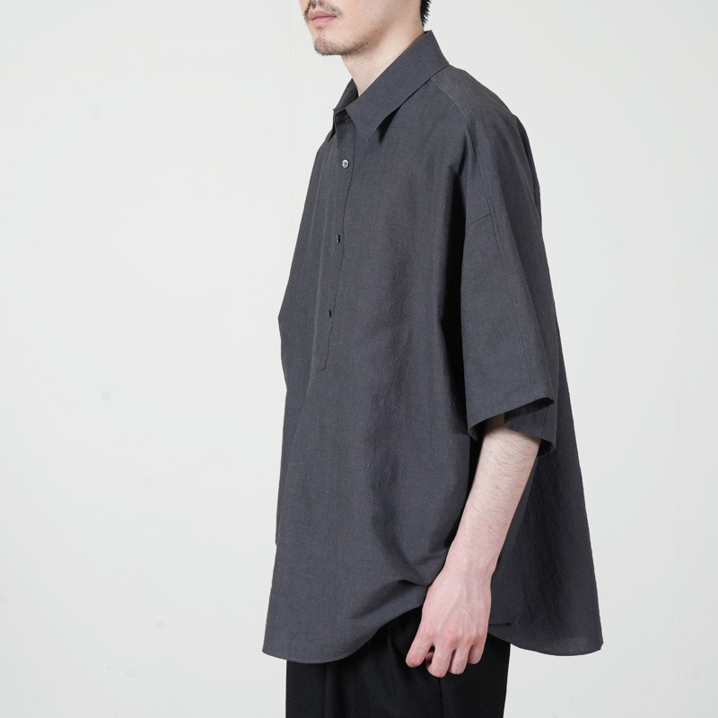 Graphpaper(����եڡ��ѡ�) Cotton Linen Seersucker S/S Pullover Shirt