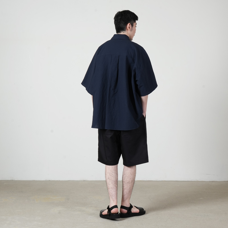 Graphpaper(����եڡ��ѡ�) Cotton Linen Seersucker S/S Pullover Shirt