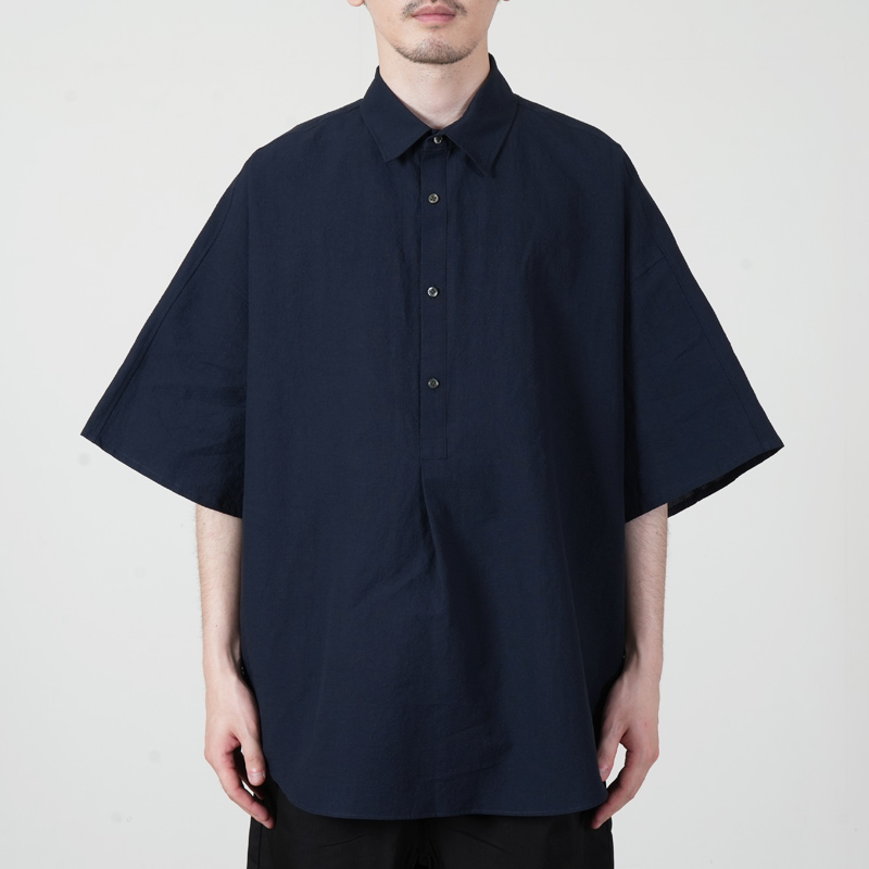 Graphpaper(����եڡ��ѡ�) Cotton Linen Seersucker S/S Pullover Shirt