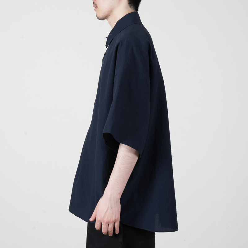 Graphpaper(����եڡ��ѡ�) Cotton Linen Seersucker S/S Pullover Shirt