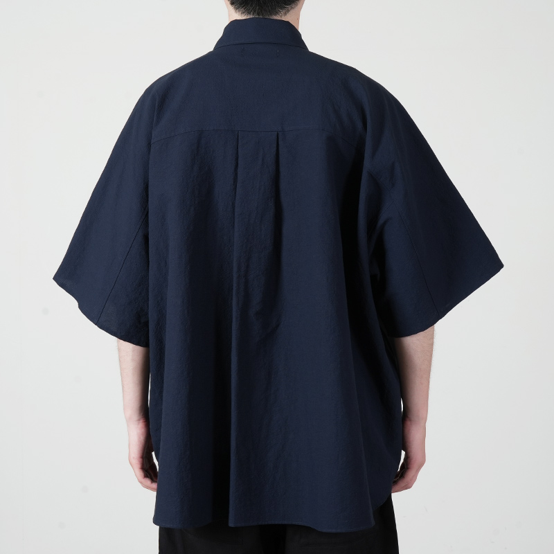 Graphpaper(����եڡ��ѡ�) Cotton Linen Seersucker S/S Pullover Shirt
