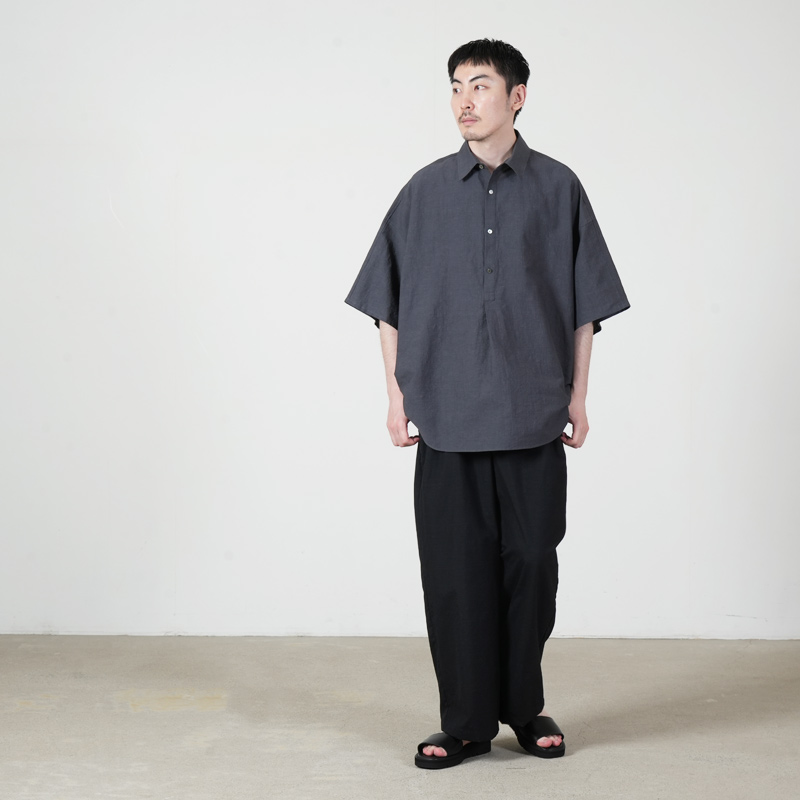 Graphpaper(����եڡ��ѡ�) Cotton Linen Seersucker S/S Pullover Shirt