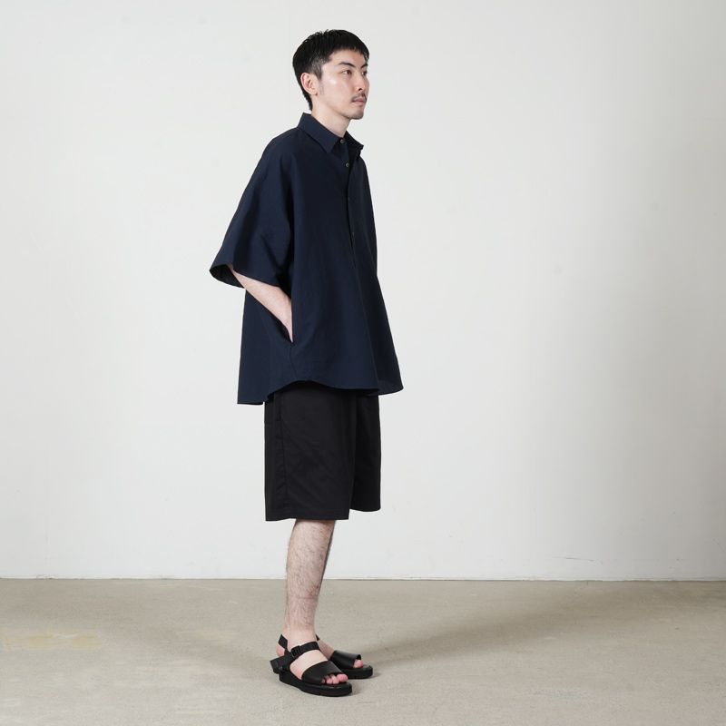 Graphpaper(����եڡ��ѡ�) Cotton Linen Seersucker S/S Pullover Shirt