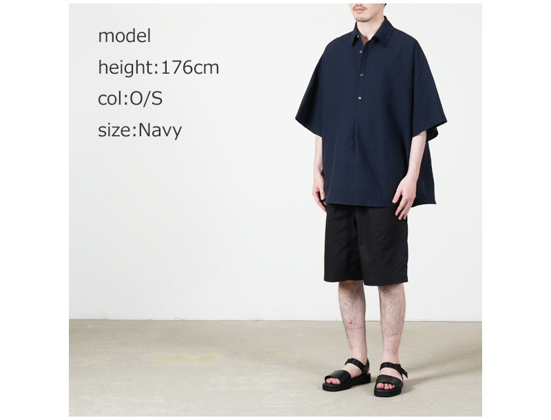 Graphpaper(����եڡ��ѡ�) Cotton Linen Seersucker S/S Pullover Shirt
