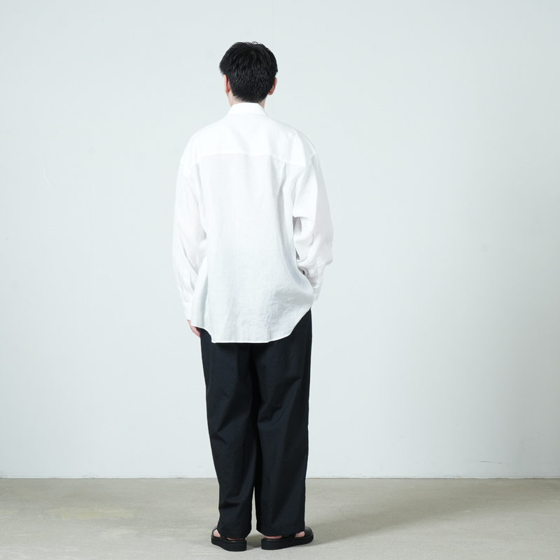 Graphpaper(����եڡ��ѡ�) Linen L/S Oversized Regular Collar Shirt