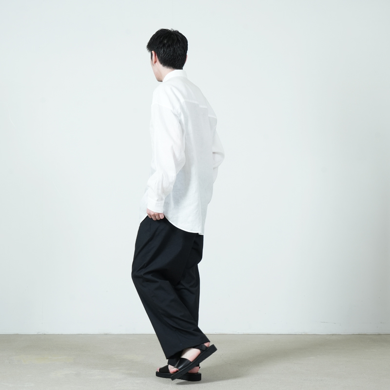 Graphpaper(����եڡ��ѡ�) Linen L/S Oversized Regular Collar Shirt