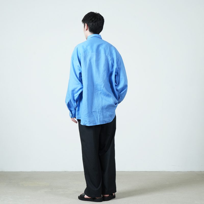 Graphpaper(����եڡ��ѡ�) Linen L/S Oversized Regular Collar Shirt