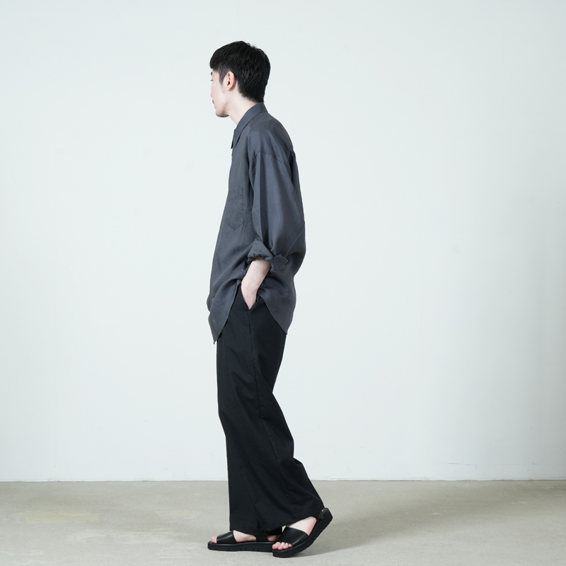 Graphpaper(����եڡ��ѡ�) Linen L/S Oversized Regular Collar Shirt