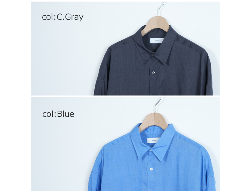 Graphpaper(����եڡ��ѡ�) Linen L/S Oversized Regular Collar Shirt