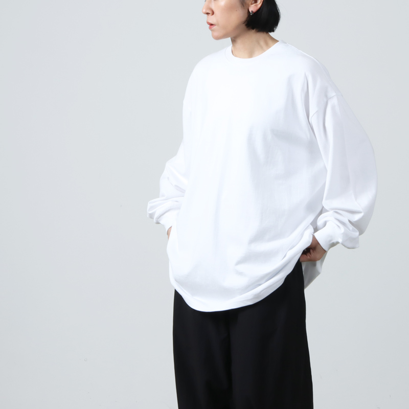 Graphpaper L/S Oversized Tee グラフペーパー 紺 - Tシャツ 