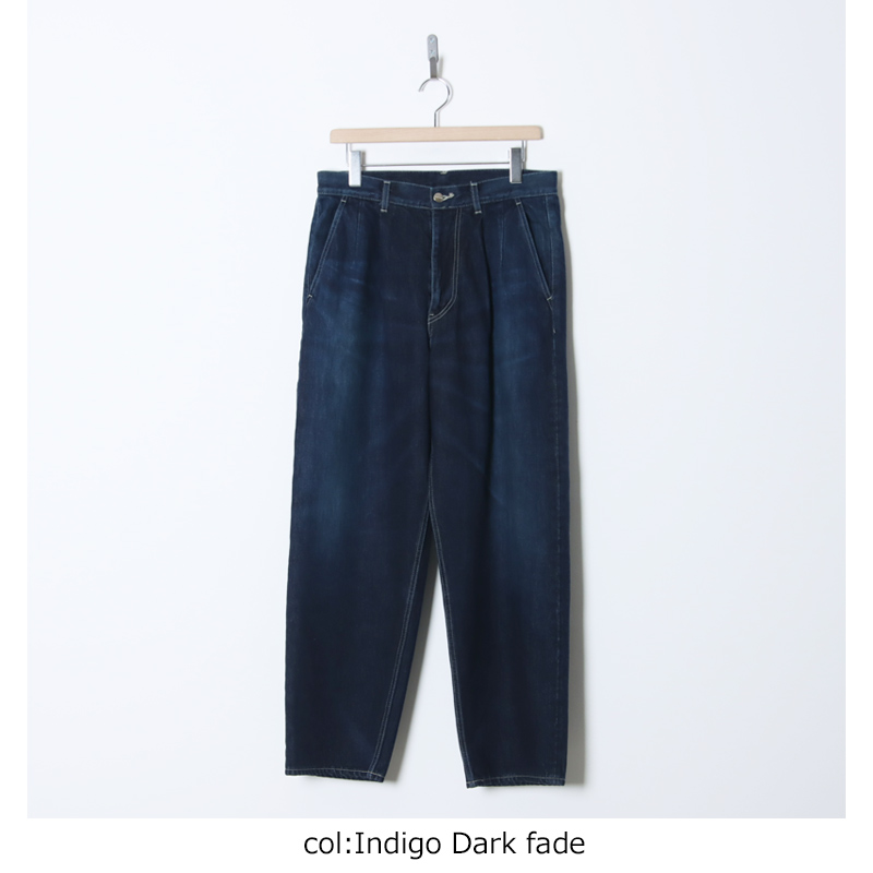 Graphpaper(����եڡ��ѡ�) Selvage Denim Two Tuck Tapered Pants -DARK FADE-