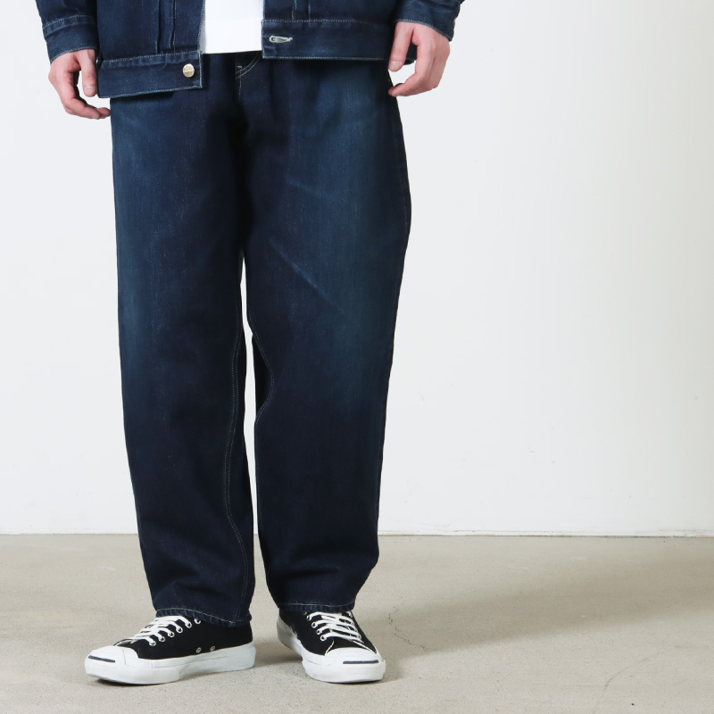 Graphpaper(����եڡ��ѡ�) Selvage Denim Two Tuck Tapered Pants -DARK FADE-