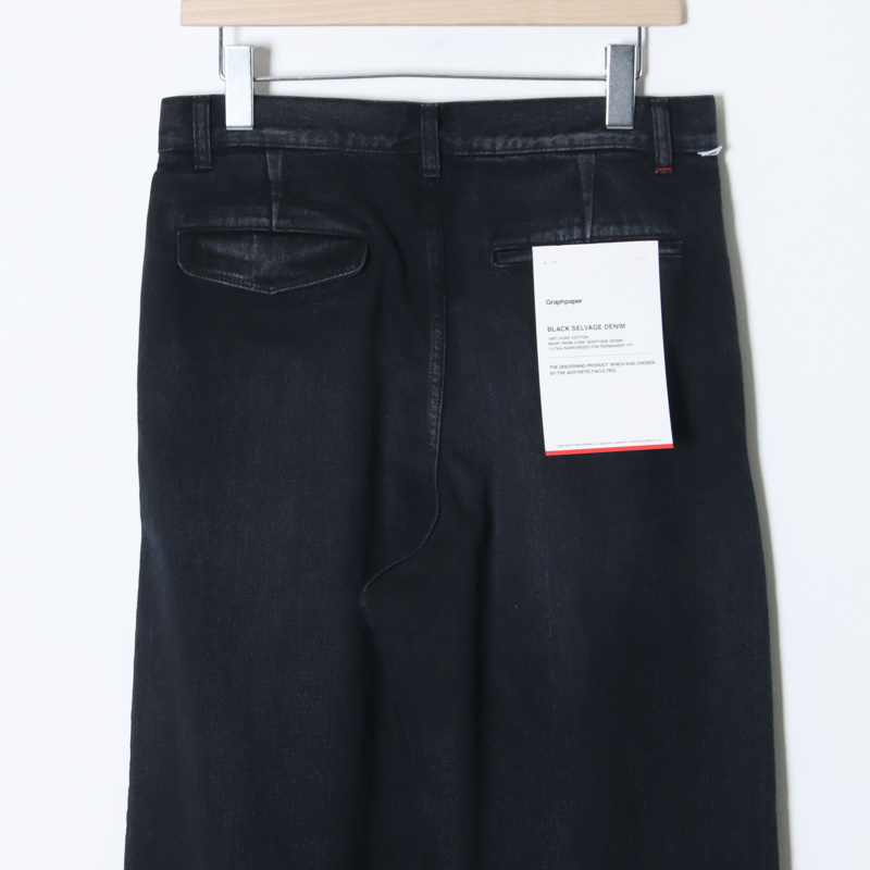 Graphpaper(����եڡ��ѡ�) Selvage Denim Two Tuck Tapered Pants -DARK FADE-