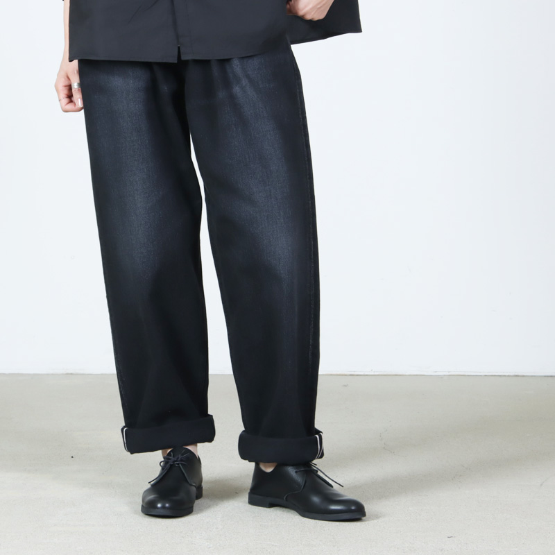 Graphpaper(����եڡ��ѡ�) Selvage Denim Two Tuck Tapered Pants -DARK FADE-