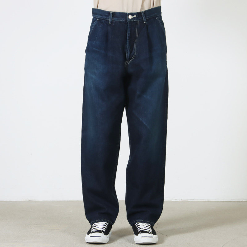 Graphpaper(����եڡ��ѡ�) Selvage Denim Two Tuck Tapered Pants -DARK FADE-
