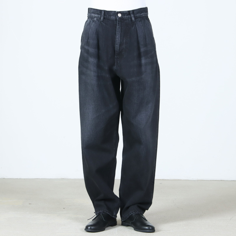 Graphpaper(����եڡ��ѡ�) Selvage Denim Two Tuck Tapered Pants -DARK FADE-