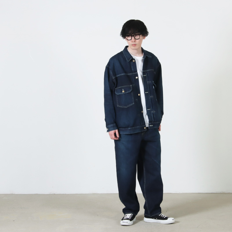 Graphpaper(����եڡ��ѡ�) Selvage Denim Two Tuck Tapered Pants -DARK FADE-