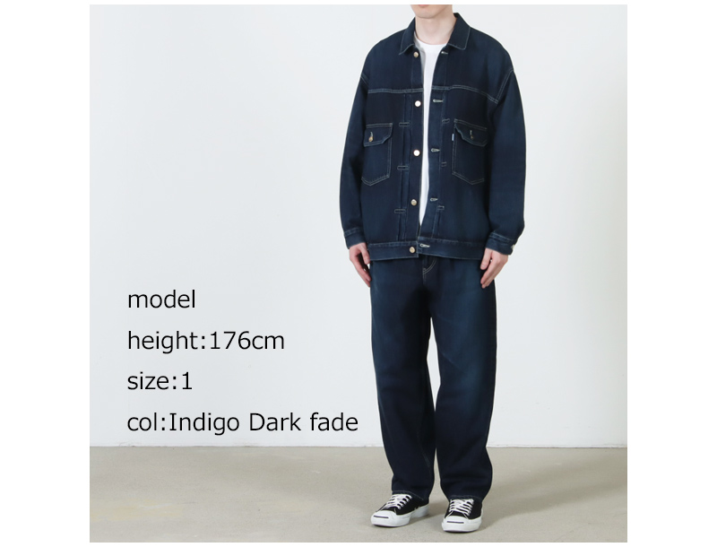 Graphpaper(����եڡ��ѡ�) Selvage Denim Two Tuck Tapered Pants -DARK FADE-