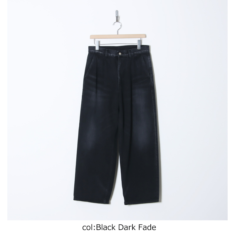 Graphpaper(����եڡ��ѡ�) Selvage Denim Two Tuck Pants -DARK FADE-