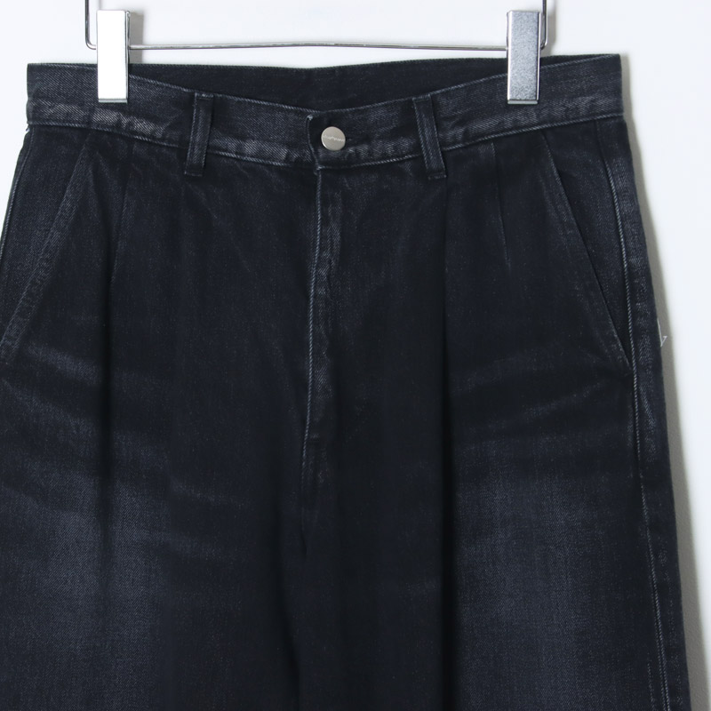 Graphpaper(����եڡ��ѡ�) Selvage Denim Two Tuck Pants -DARK FADE-