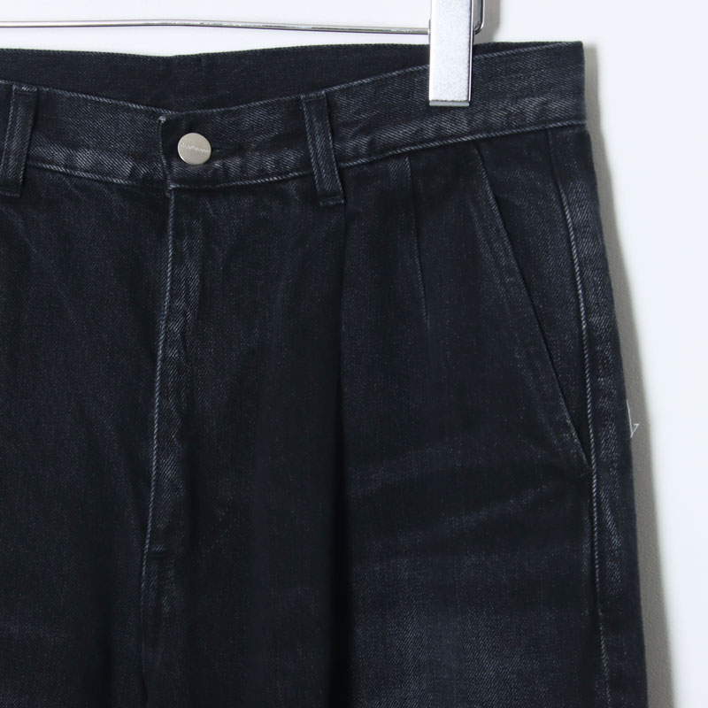 Graphpaper(����եڡ��ѡ�) Selvage Denim Two Tuck Pants -DARK FADE-