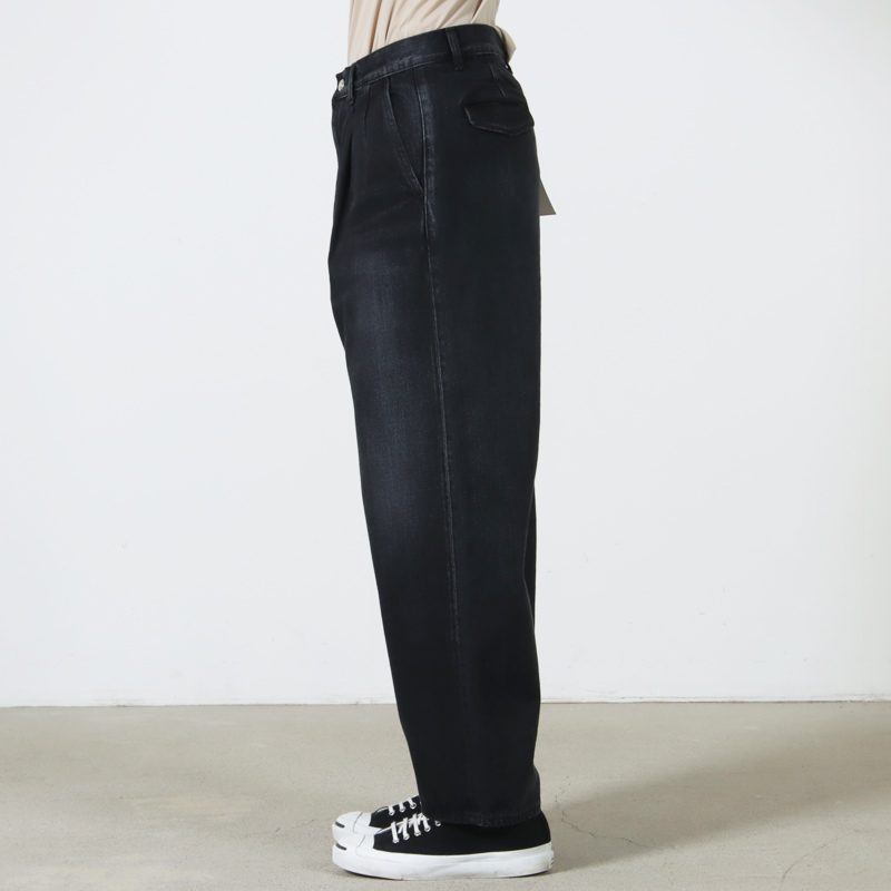 Graphpaper(����եڡ��ѡ�) Selvage Denim Two Tuck Pants -DARK FADE-