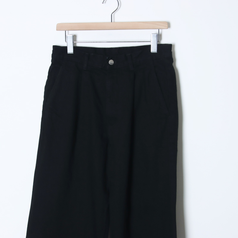 Graphpaper(����եڡ��ѡ�) Selvage Denim Two Tuck Pants �� INDIGO RIGID �� BLACK WASHED