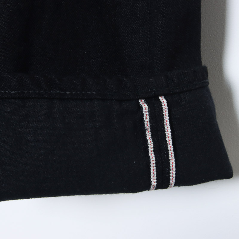 Graphpaper(����եڡ��ѡ�) Selvage Denim Two Tuck Pants �� INDIGO RIGID �� BLACK WASHED