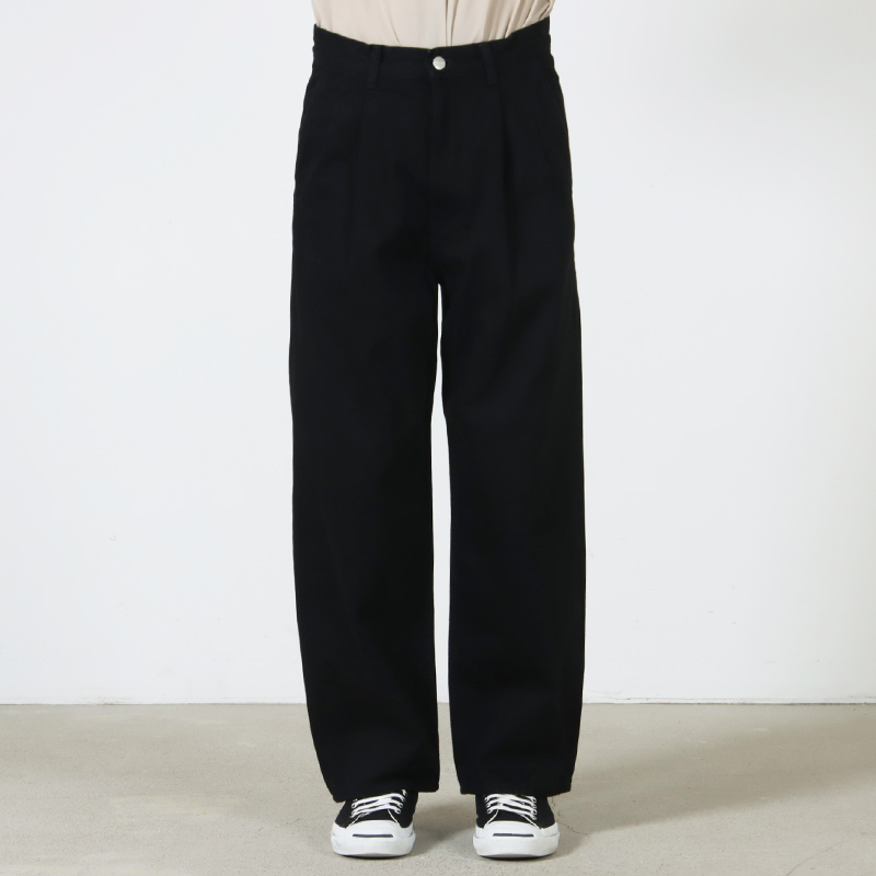 Graphpaper(����եڡ��ѡ�) Selvage Denim Two Tuck Pants �� INDIGO RIGID �� BLACK WASHED