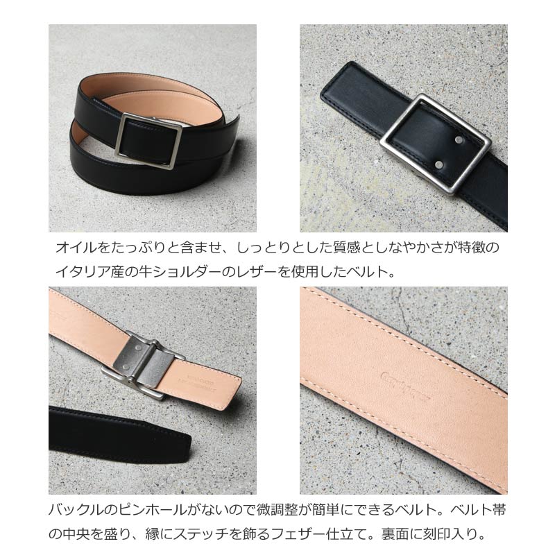 Graphpaper(եڡѡ) Holeless Leather Classic Belt