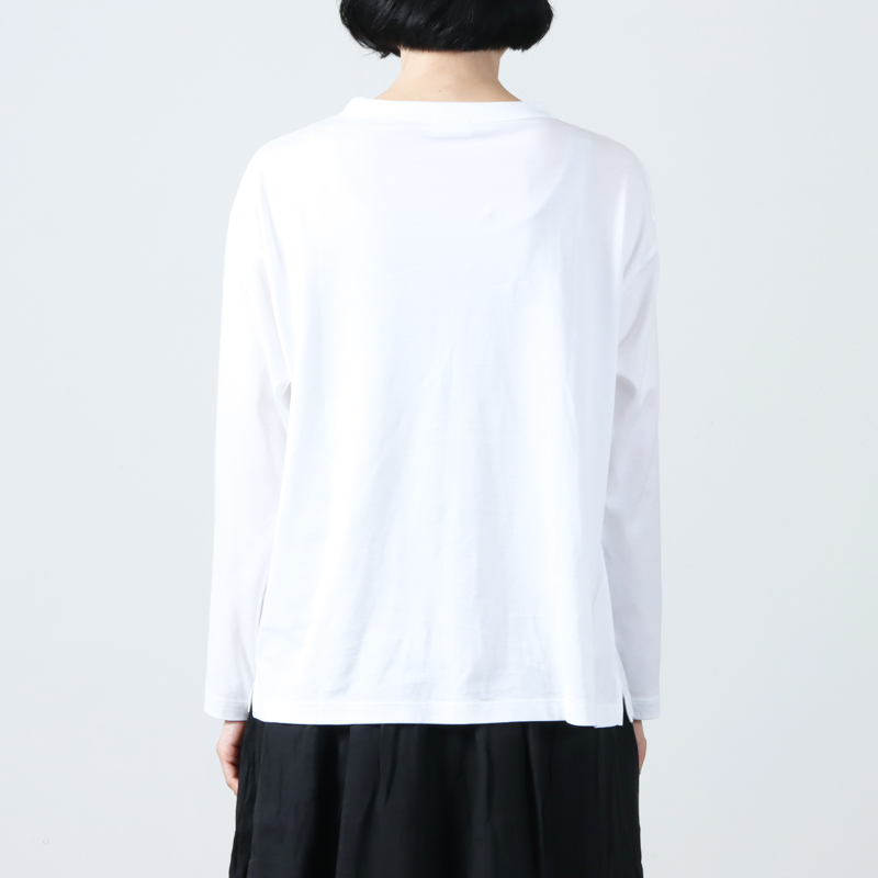 handvaerk(ϥɥС) 60/2 BOTTLE NECK L/S T-SHIRT