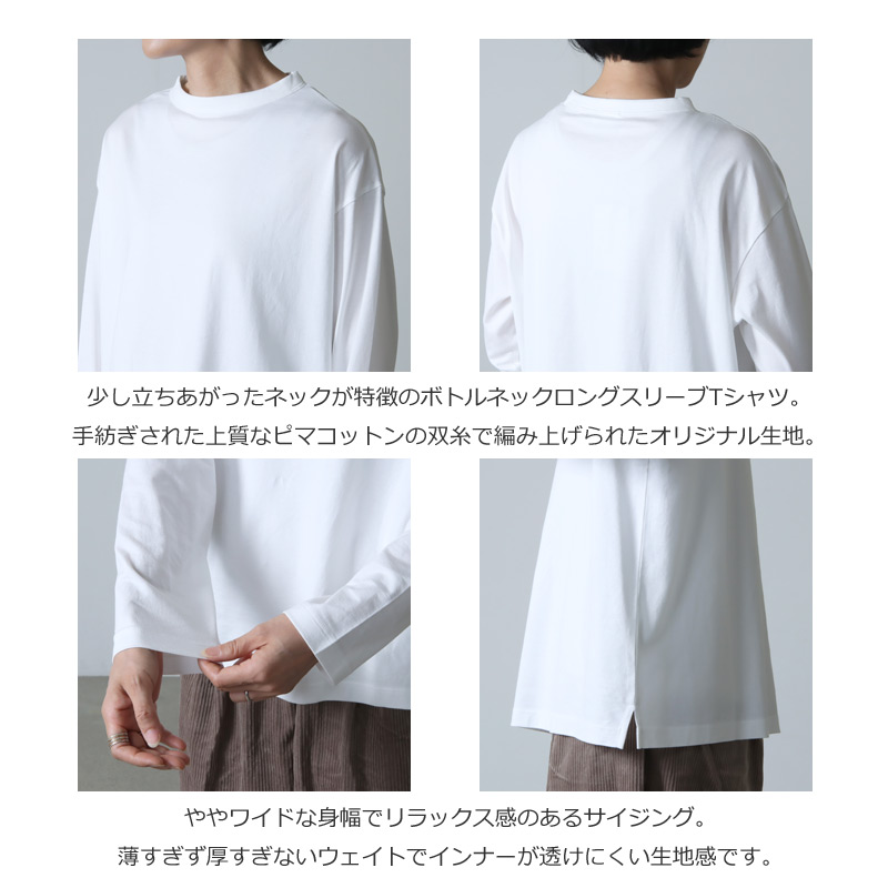 handvaerk(ϥɥС) 60/2 BOTTLE NECK L/S T-SHIRT