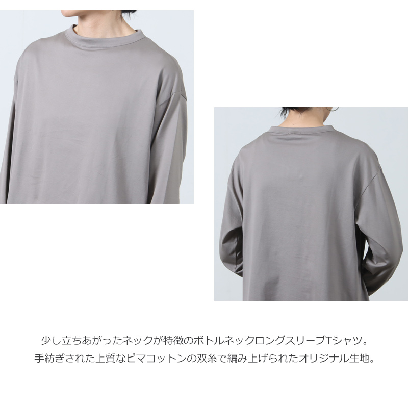 handvaerk(ϥɥС) #6116_60/2 BOTTLE NECK L/S T-SHIRT