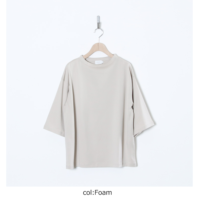 handvaerk(�ϥ�ɥС���) 60/2 BOTTLE NECK 3/4 SLEEVE T-SHIRT