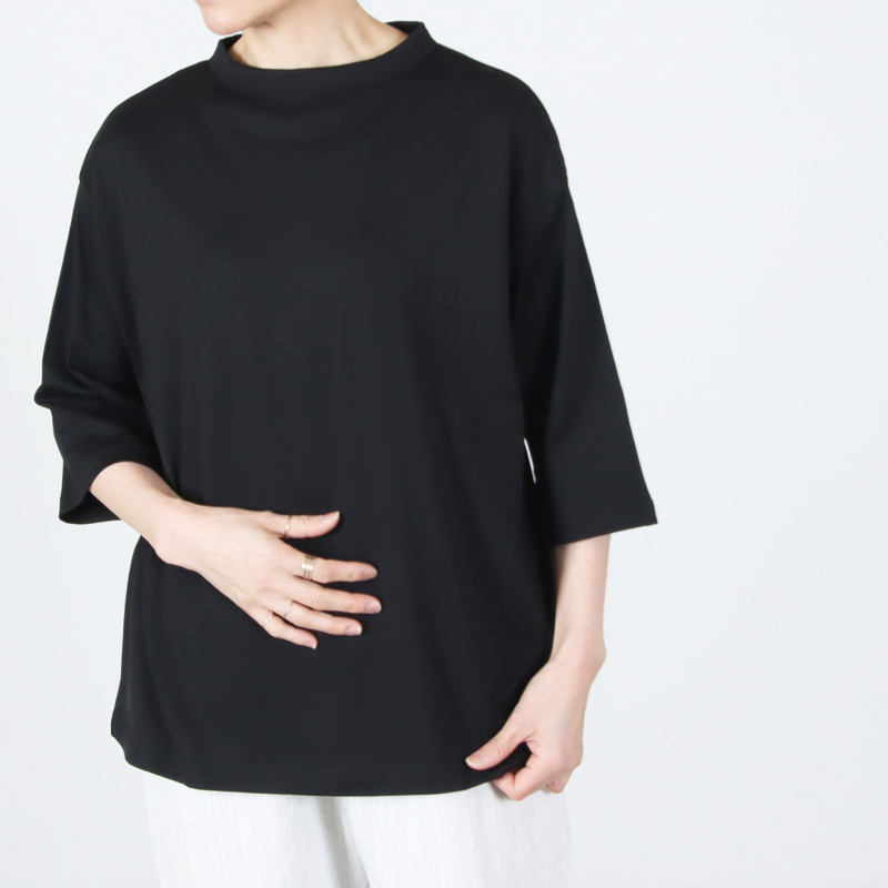 handvaerk(�ϥ�ɥС���) 60/2 BOTTLE NECK 3/4 SLEEVE T-SHIRT