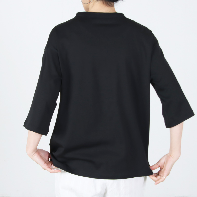 handvaerk(�ϥ�ɥС���) 60/2 BOTTLE NECK 3/4 SLEEVE T-SHIRT