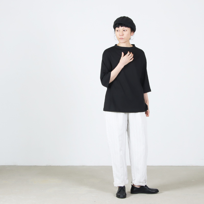 handvaerk(�ϥ�ɥС���) 60/2 BOTTLE NECK 3/4 SLEEVE T-SHIRT