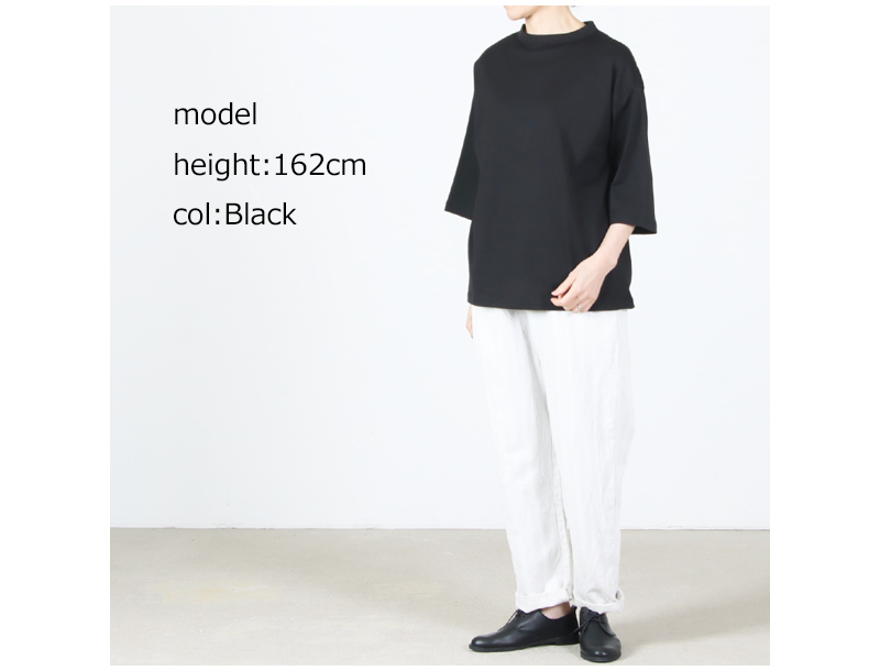 handvaerk(�ϥ�ɥС���) 60/2 BOTTLE NECK 3/4 SLEEVE T-SHIRT