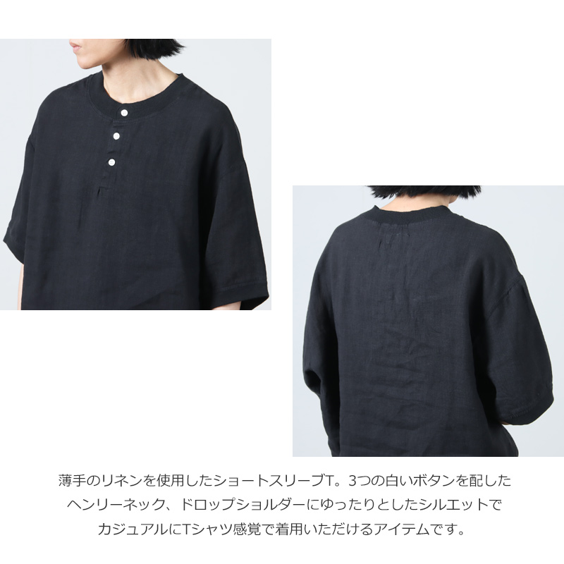 have a good day(ϥ֥åɥǥ) Linen henly s/s tee