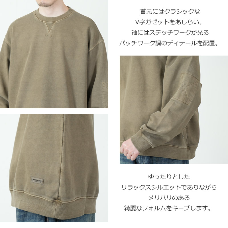 HAVE OFF DUTY(�ϥ֥��֥ǥ塼�ƥ�) GARMENTS DYED CREW NECK SWEAT SHIRTS