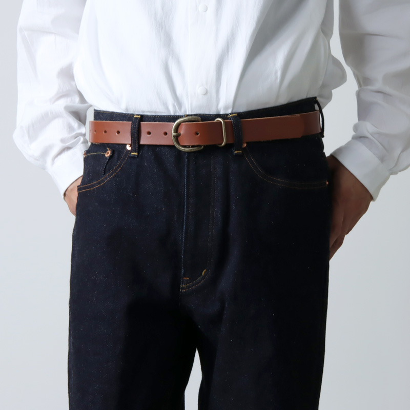 Ibex - Tan Leather Belt with Stitching