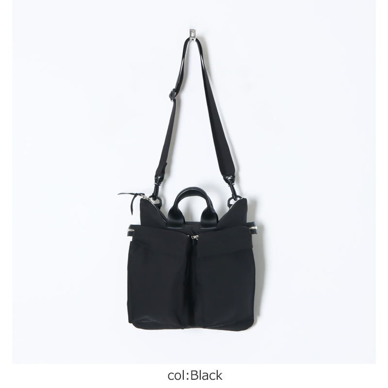 エンダースキーマ　黒ヘルメットバック小 Hender Scheme (エンダースキーマ) helmet bag small