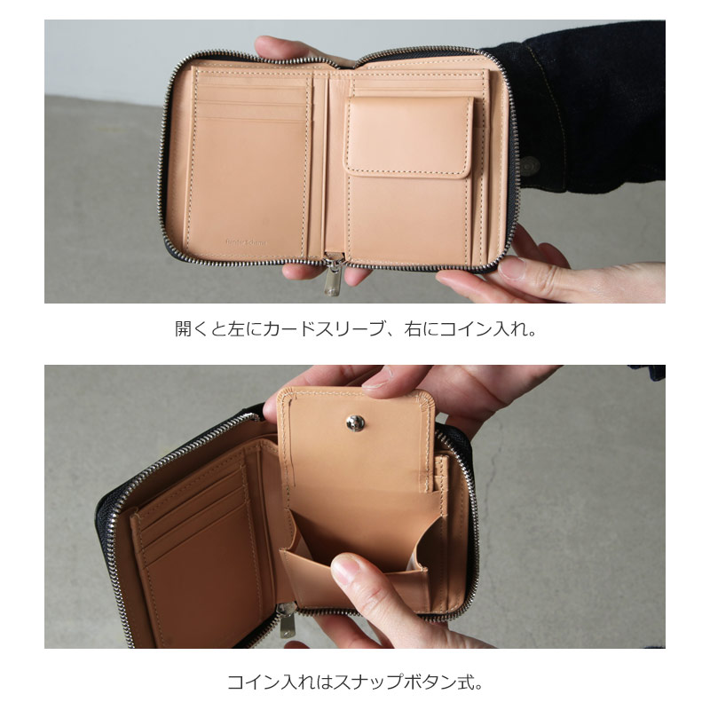 エンダースキーマ　 二つ折り財布　square zip purse