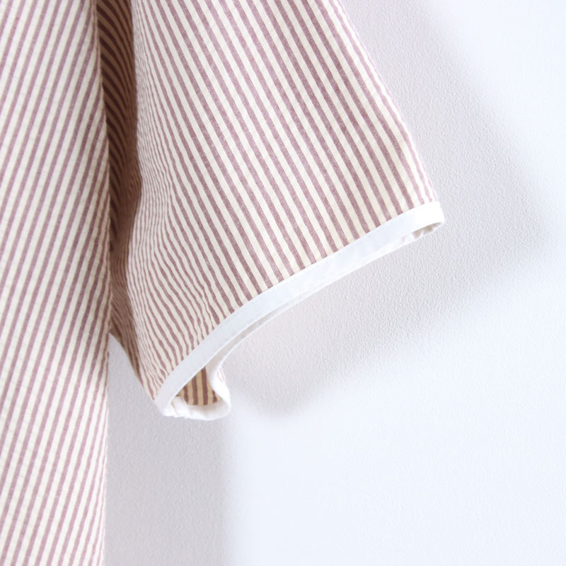 HENLEY NECK DEPARTMENT(�إ�꡼�ͥå��ǥѡ��ȥ���) Allen-SIDOGRAS MAROON SEERSUCKER