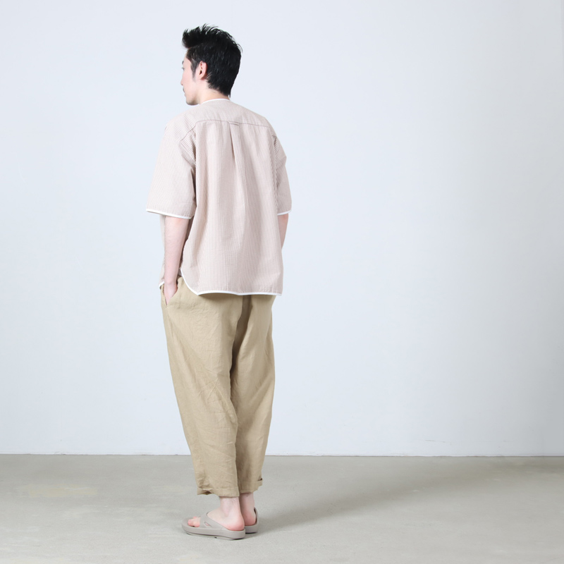 HENLEY NECK DEPARTMENT(�إ�꡼�ͥå��ǥѡ��ȥ���) Allen-SIDOGRAS MAROON SEERSUCKER