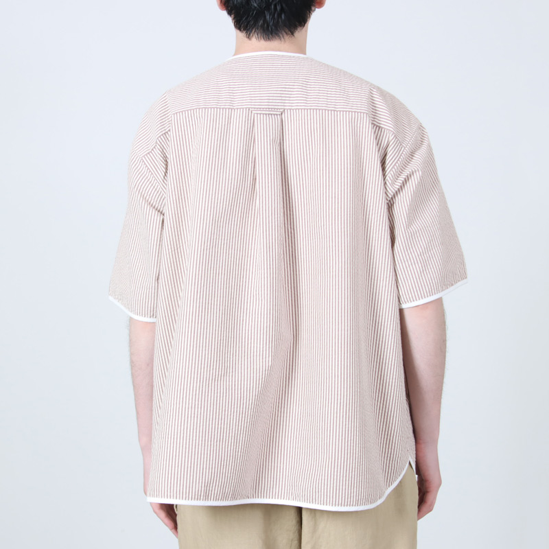 HENLEY NECK DEPARTMENT(�إ�꡼�ͥå��ǥѡ��ȥ���) Allen-SIDOGRAS MAROON SEERSUCKER