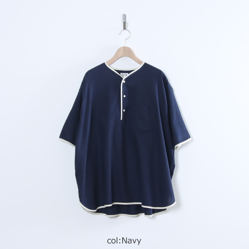 HENLEY NECK DEPARTMENT(�إ�꡼�ͥå��ǥѡ��ȥ���) Allen-NAVY COTTON LINEN