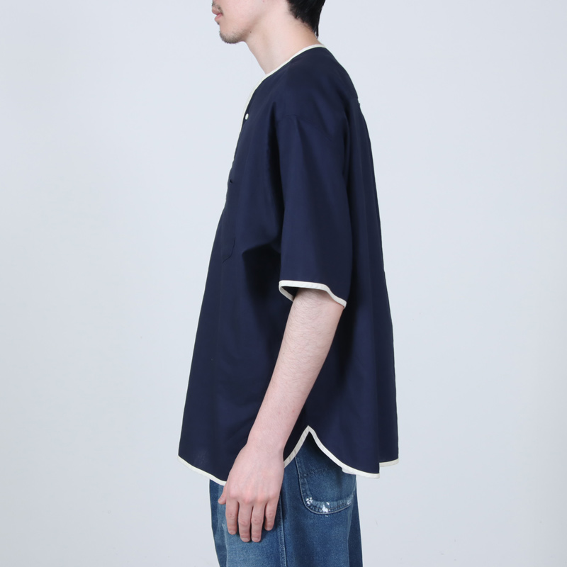 HENLEY NECK DEPARTMENT(�إ�꡼�ͥå��ǥѡ��ȥ���) Allen-NAVY COTTON LINEN