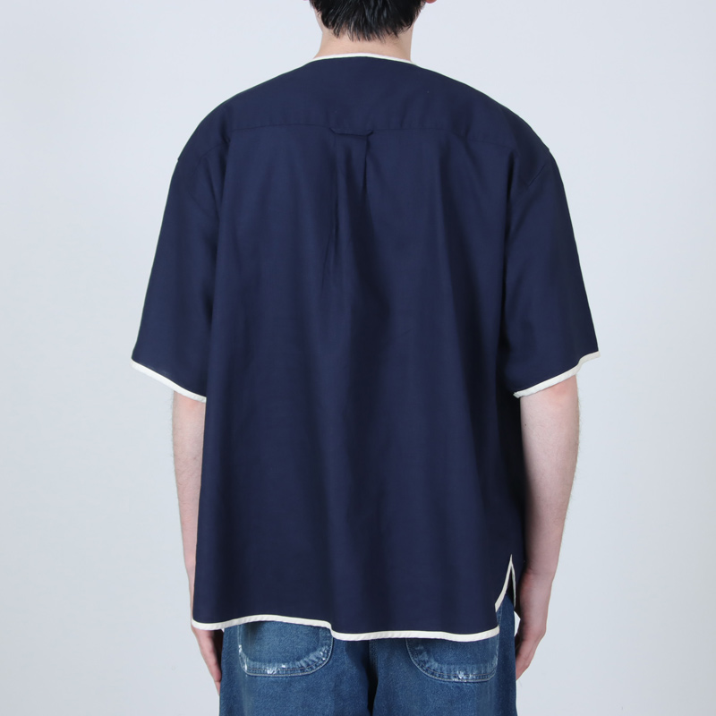 HENLEY NECK DEPARTMENT(�إ�꡼�ͥå��ǥѡ��ȥ���) Allen-NAVY COTTON LINEN