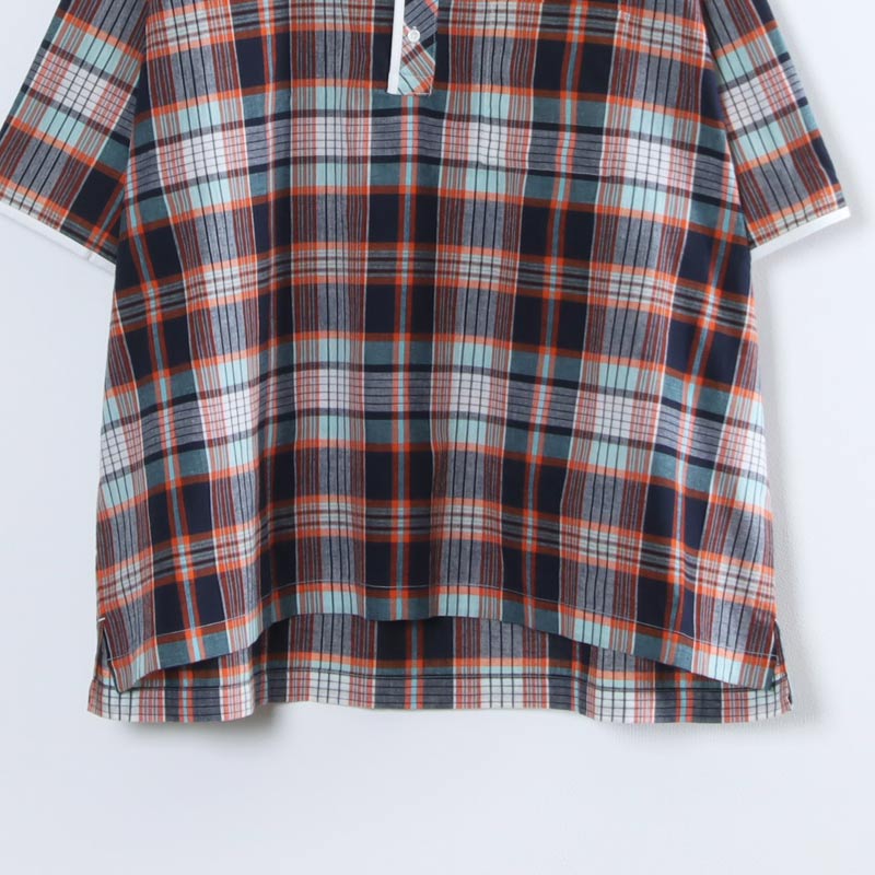 HENLEY NECK DEPARTMENT(�إ�꡼�ͥå��ǥѡ��ȥ���) Albert-ORANGE MADRAS PLAID